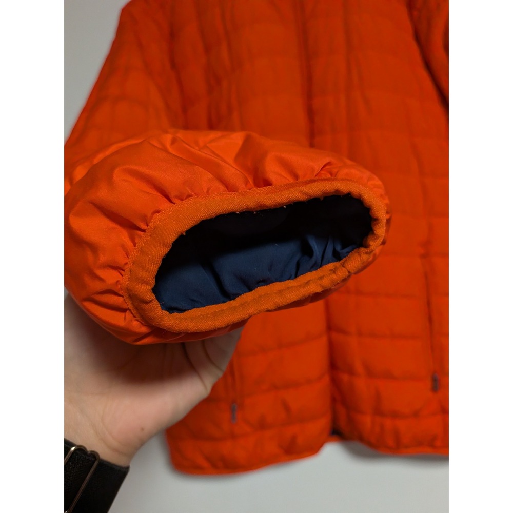 Brooks Brothers Reversible Puffer Jacket Mens XL Orange Navy Thermore 100185121 - Picture 4 of 12